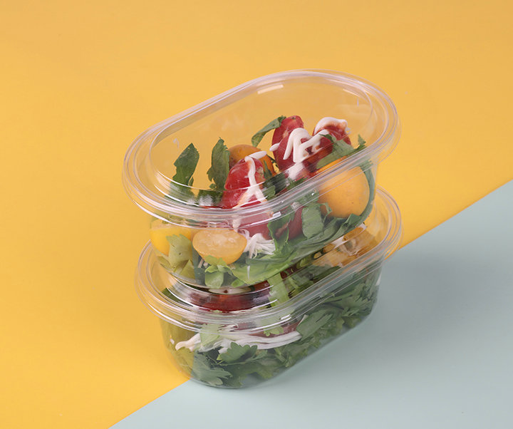 disposbale PET plastic salad bowl